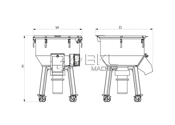 PVC Raw Plastic Mixing Machine 500L Plastic Vertical Mixer